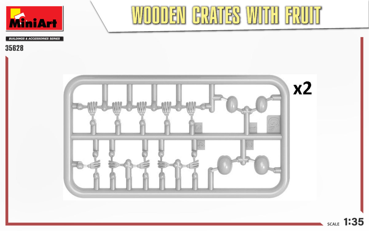 MiniArt 1/35 Military - Wooden Crates with Fruit - 35628