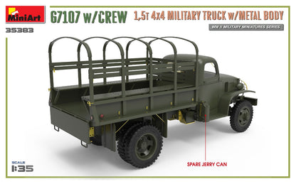 MiniArt 1/35 Military - G7107 w/Crew 4x4 Cargo Truck w/Metal Body - 35383