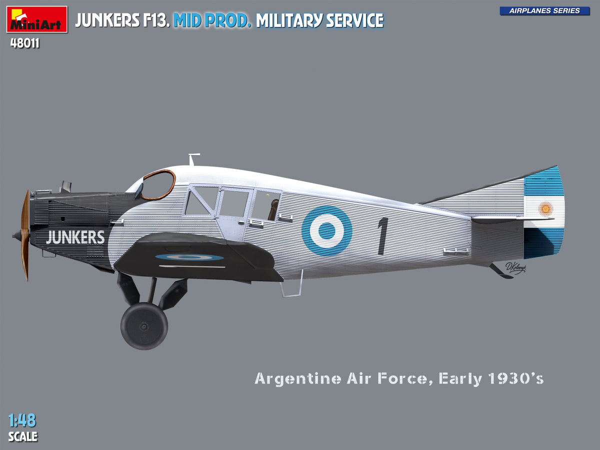 MiniArt 1/48 Aircraft - Junkers F13 Mid Prod Military Service - 48011