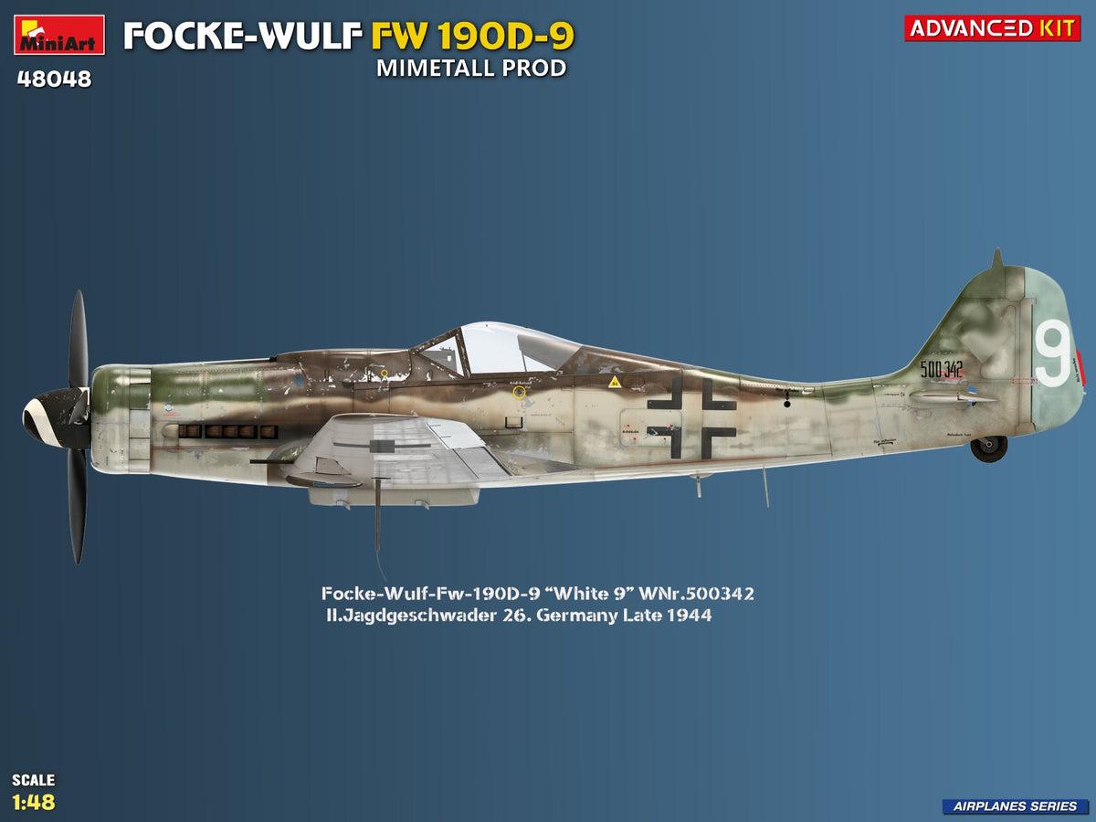 MiniArt 1/48 Aircraft - Focke-Wulf Fw 190D-9 Mimetall Prod, Adv Kit - 48048