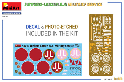 MiniArt 1/48 Aircraft - Junkers-Larsen JL.6 Military Service - 48013