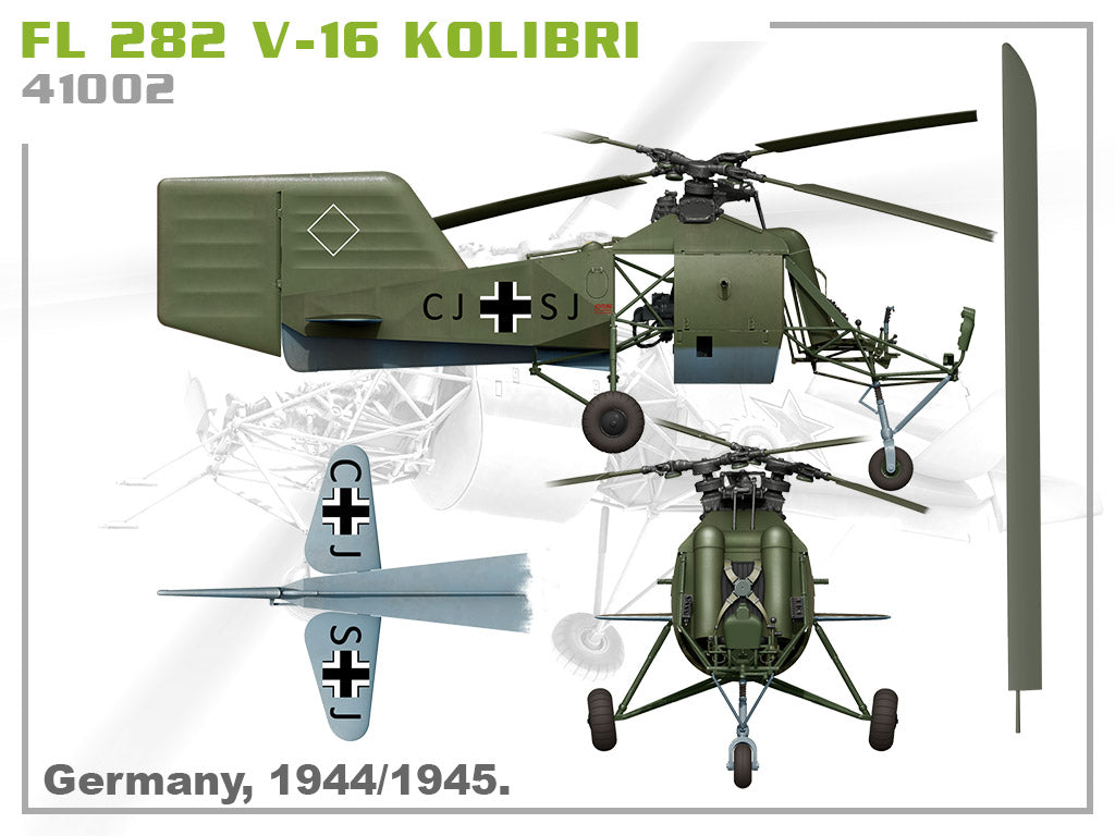 MiniArt 1/35 Military - Fl 282 V-16 Kolibri Helicopter - 41002