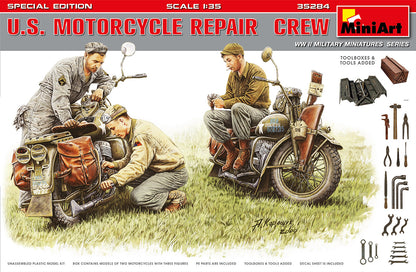 MiniArt US Motorcycle Repair Crew (Spec Edt) - 35284 box art