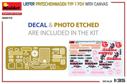 MiniArt 1/35 Military - Liefer Typ170V Pritschenwagen with Canvas - 38072