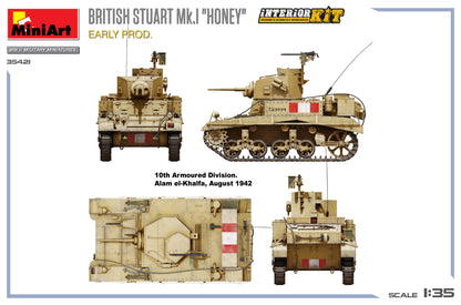 MiniArt 1/35 Military - British Stuart Mk.I 'Honey' Early (Int Kit) - 35421
