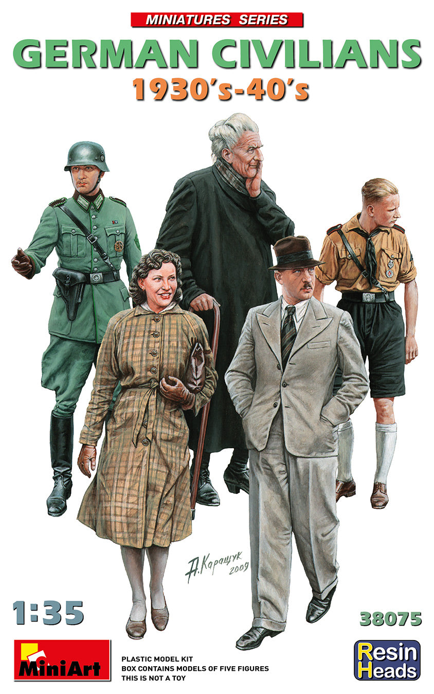 MiniArt Germany Civilians 30-40s (Resin Head) - 38075 box art