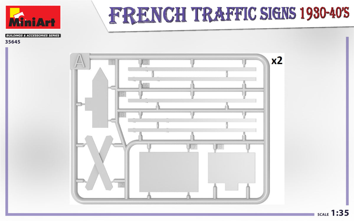 MiniArt 1/35 Accessories - Traffic Signs France 1930-40's - 35645
