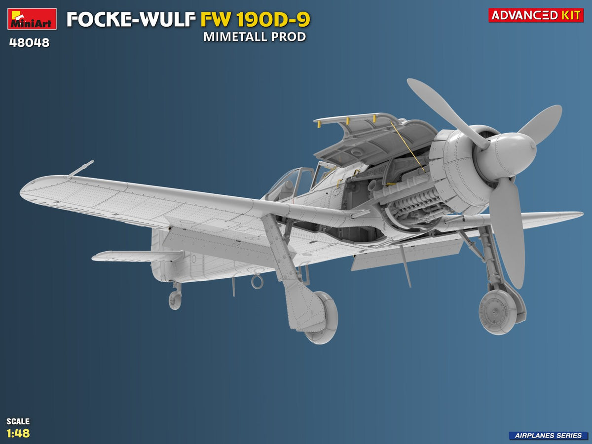 MiniArt 1/48 Aircraft - Focke-Wulf Fw 190D-9 Mimetall Prod, Adv Kit - 48048