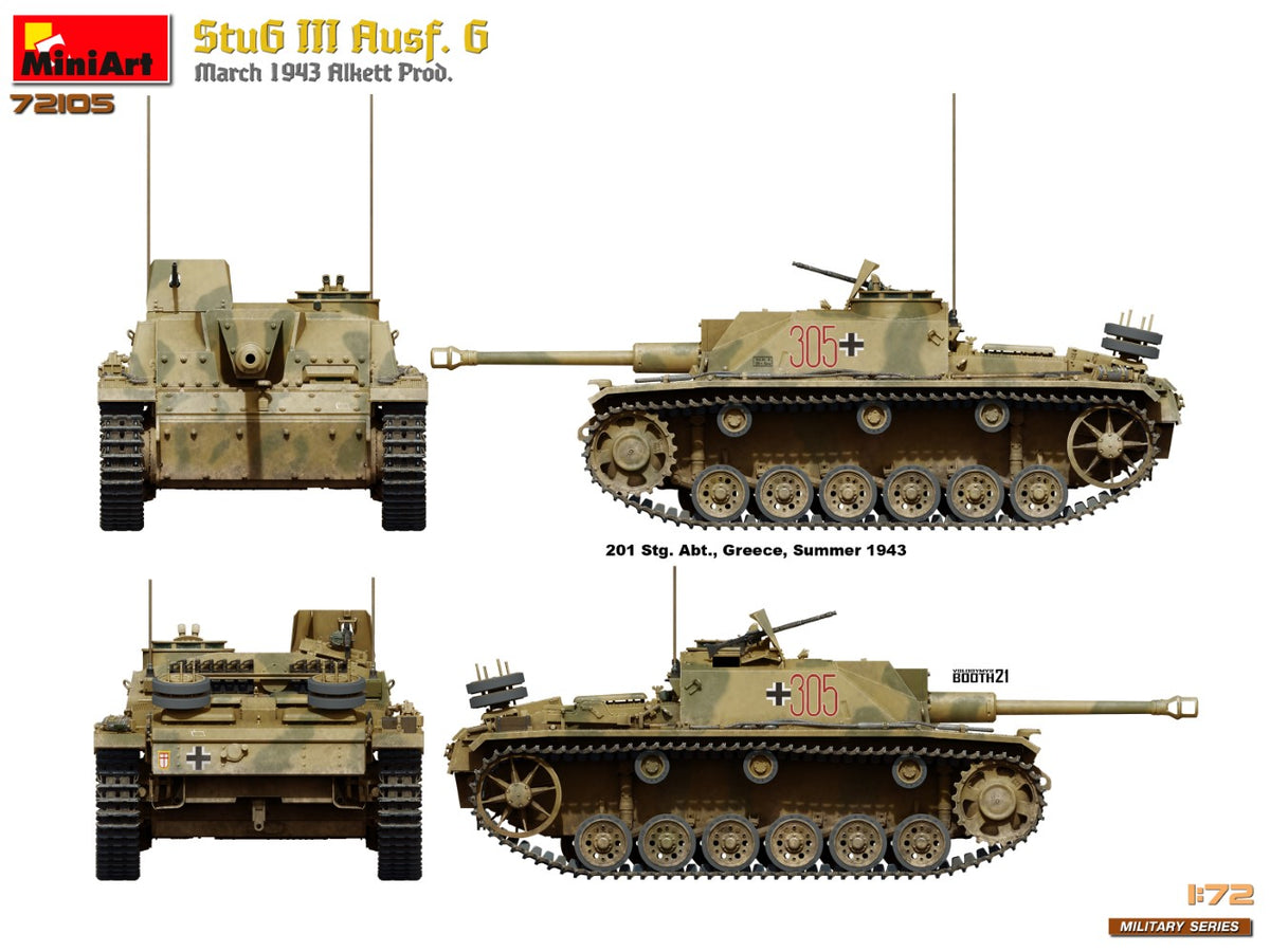 MiniArt 1/72 Military - StuG III Ausf G March 1943 Prod - 72105