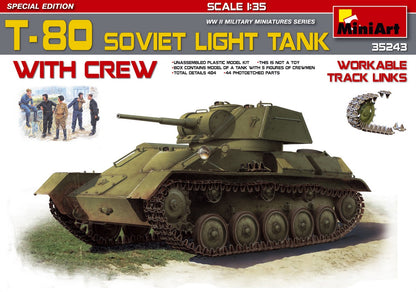 MiniArt T-80 Soviet Light Tank with Crew - 35243 box art