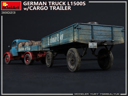 MiniArt 1/35 Military - German Truck L1500s w/ Cargo Trailer - 38023