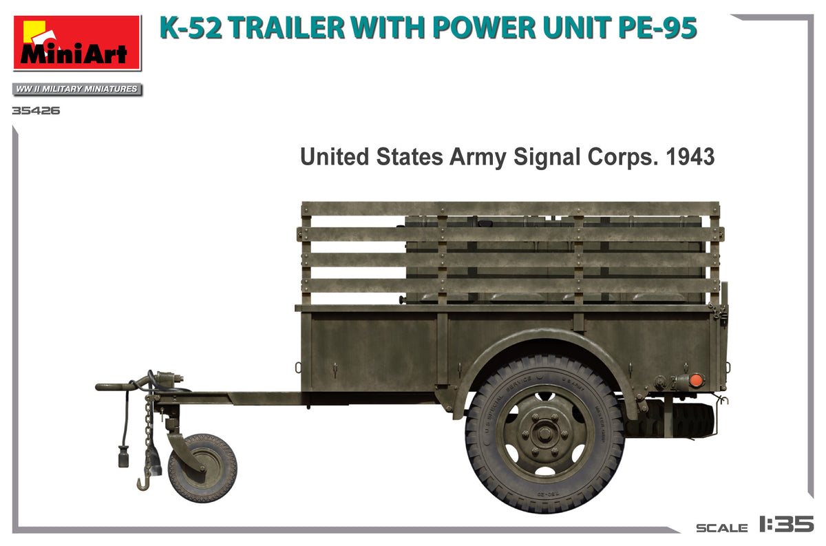 MiniArt 1/35 Military - K-52 Trailer w/ Power Unit PE-95 - 35426