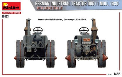 MiniArt 1/35 Vehicles - German Tractor D8511 Mod 1936 w/ Trailer - 38033