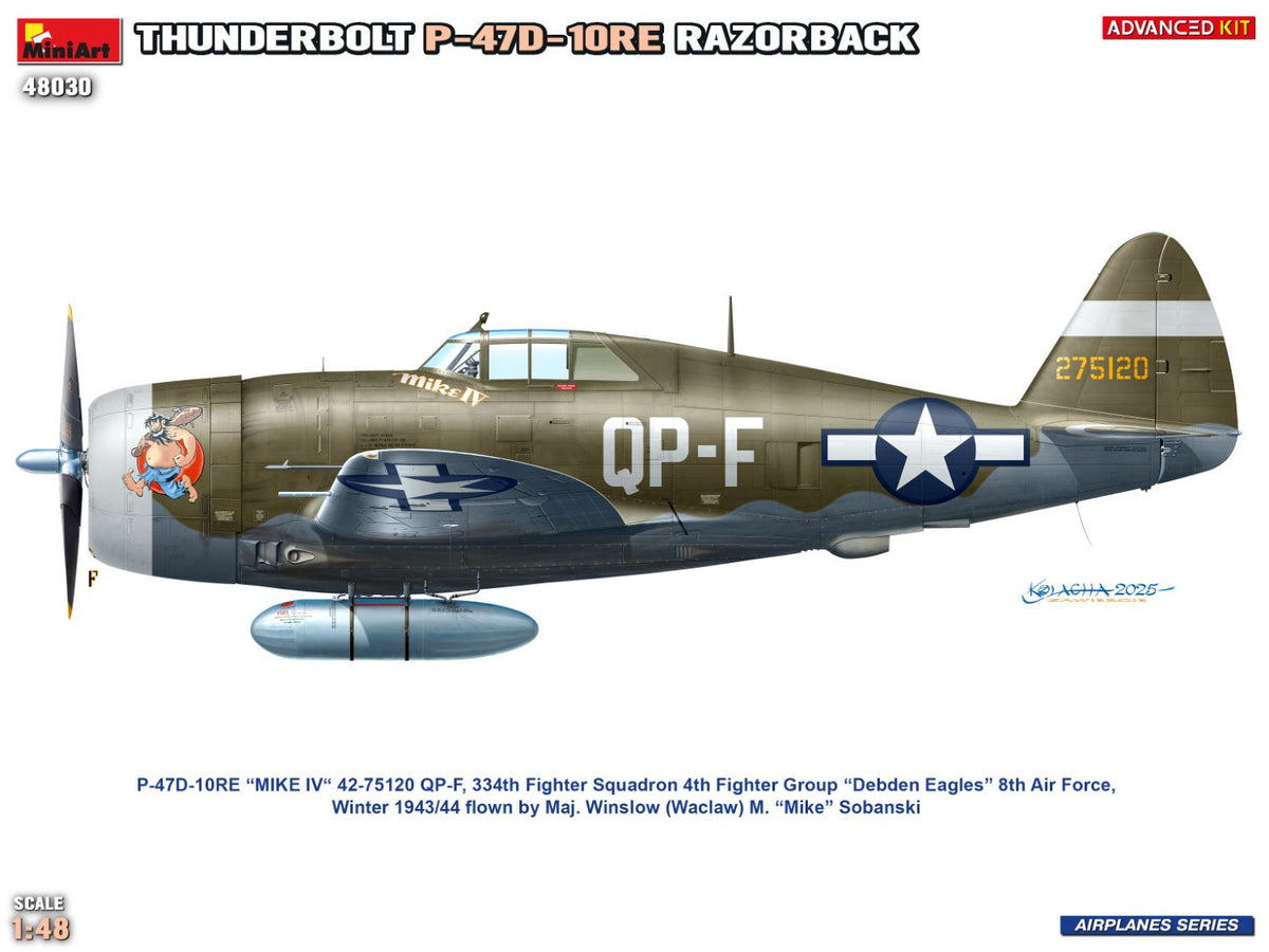 MiniArt 1/48 Aircraft - P-47D-10RE Thunderbolt, Advanced Kit - 48030