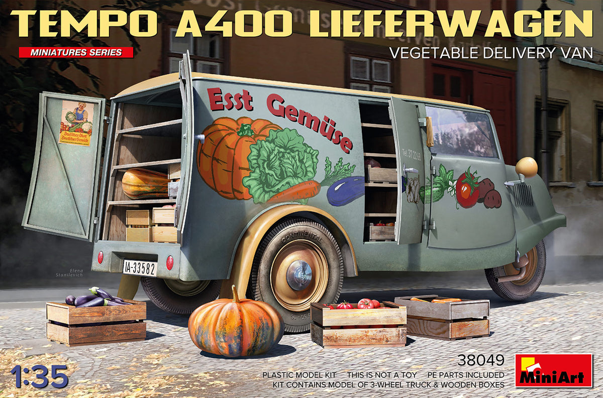 MiniArt Tempo A400 Lieferwagen, Veg Delivery Van - 38049 box art