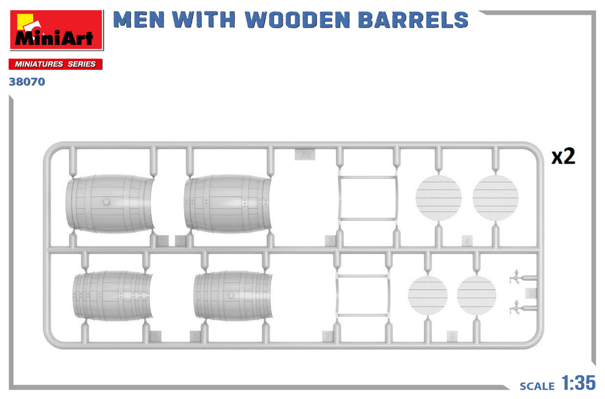 MiniArt 1/35 Military - Men with Wooden Barrels - 38070