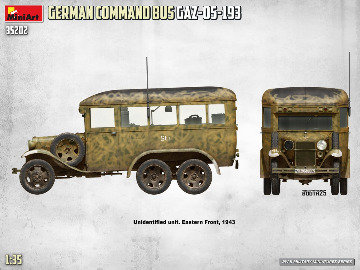 MiniArt 1/35 Military - German Command Bus GAZ-05-193 - 35202