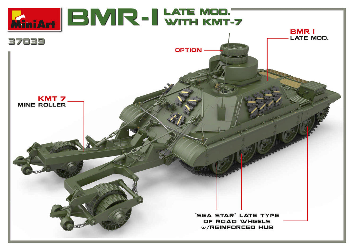 MiniArt 1/35 Military - BMR-1 Late Mod with KMT-7 - 37039