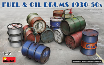 MiniArt Fuel & Oil Drums 1930-50's - 35613 box art