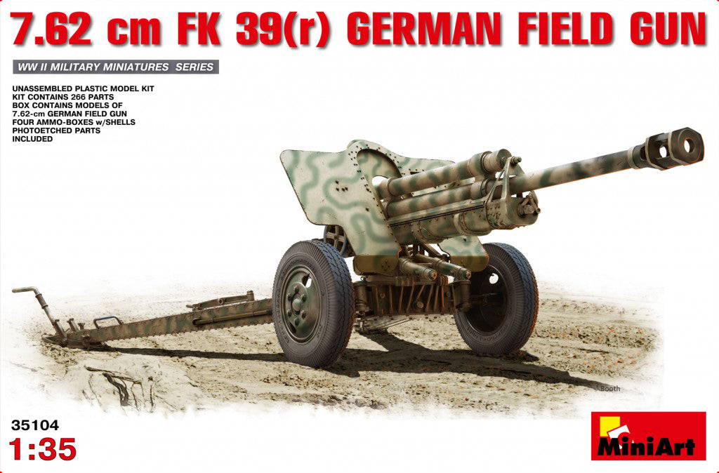 MiniArt 7.62cm FK39( r ) German Field Gun - 35104 box art