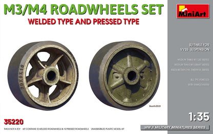 MiniArt Set of M3/M4 Roadwheels, Welded & Pressed - 35220 box art