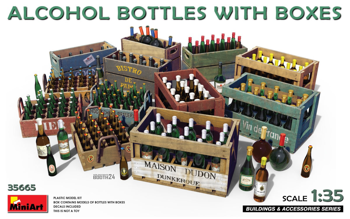 MiniArt Alcohol Bottles w/ Boxes - 35665 box art