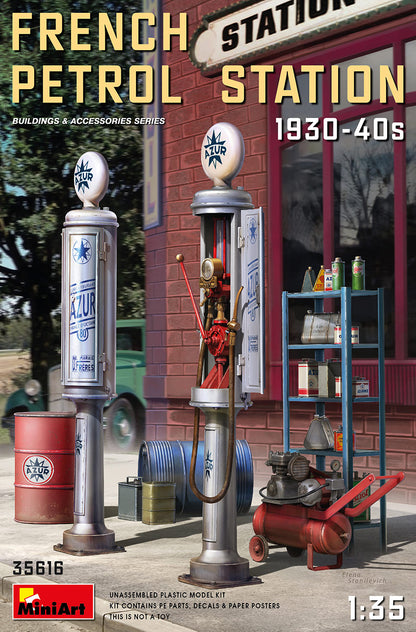 MiniArt French Petrol Station 1930-10940's - 35616 box art