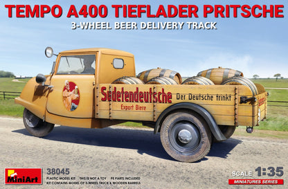 MiniArt Tempo A400 Tief lader Pritsche 3-Wheeler Truck - 38045 box art