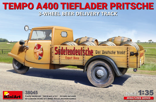 MiniArt Tempo A400 Tief lader Pritsche 3-Wheeler Truck - 38045 box art