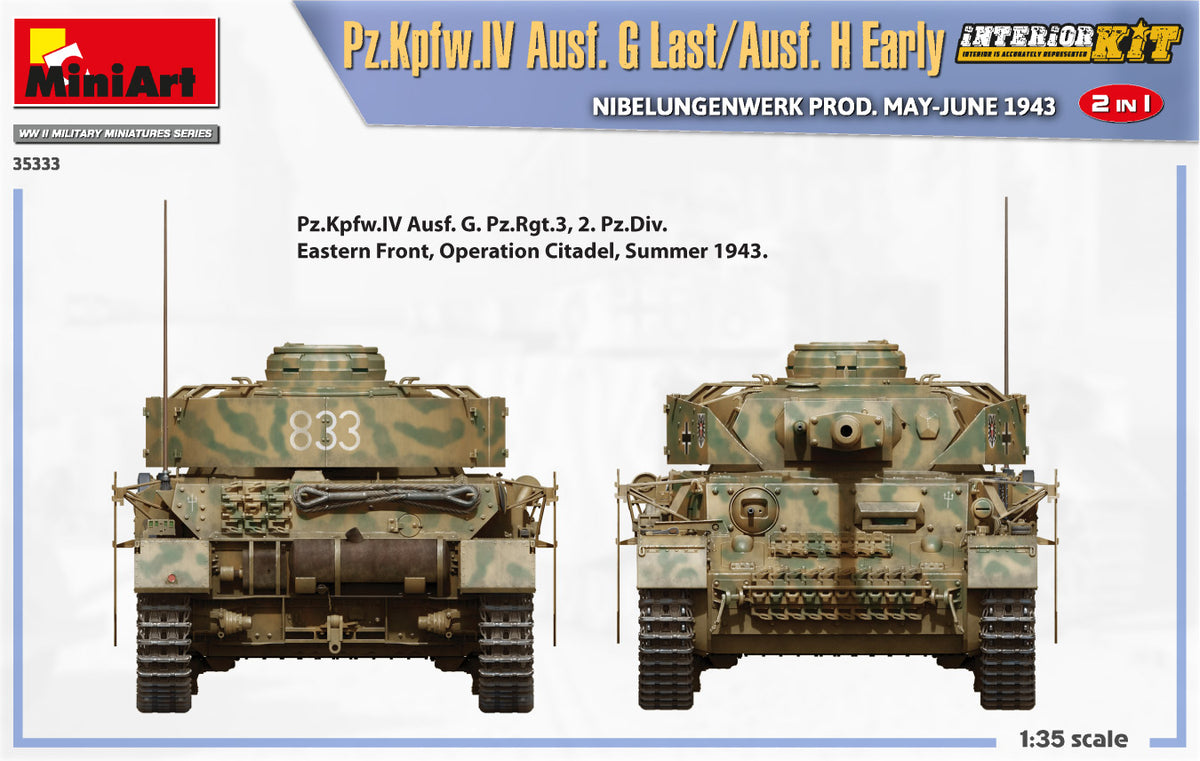 MiniArt 1/35 Military - Pz.Kpfw.IV Ausf G Last / H Early - 35333