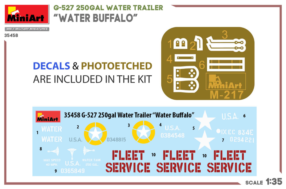 MiniArt 1/35 Military - G-527 250gal Water Trailer 'Water Buffalo' - 35458