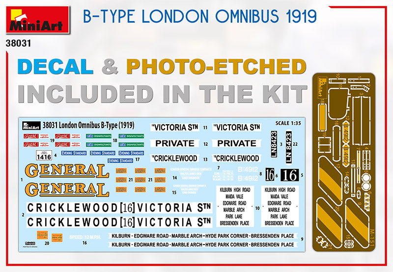 MiniArt 1/35 Military - B-Type London Omnibus (1919) - 38031