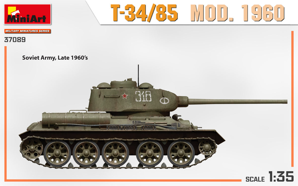 MiniArt 1/35 Military - T34/85 Mod 1960 - 37089