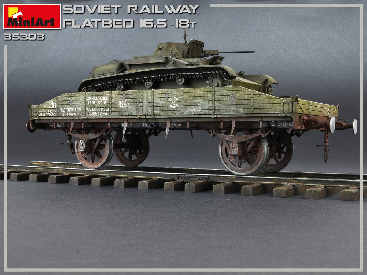 MiniArt 1/35 Accessories - Soviet Railway Flatbed 16.5-18t - 35303