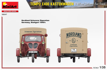MiniArt 1/35 Military - Tempo E400 Kastenwagen 3 Wheel Box Track - 38047