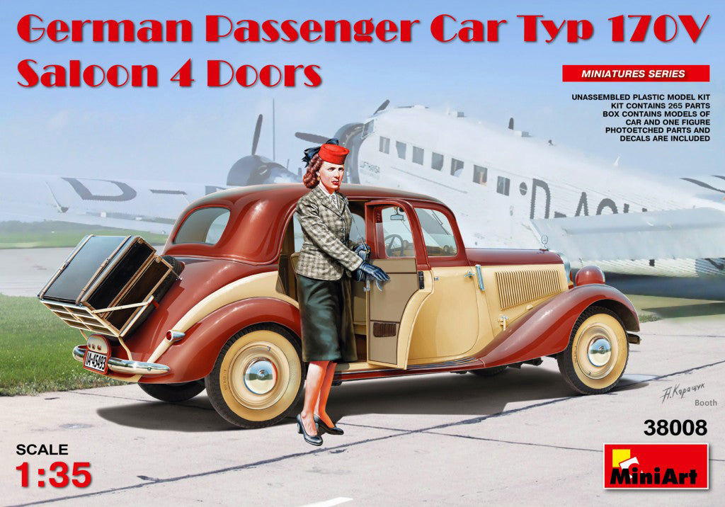 MiniArt German Passenger Car Type 170V 4 Door - 38008 box art