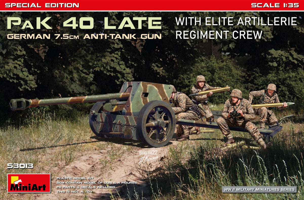 MiniArt German 7.5 PaK 40 Late w/ Elite Crew - 53013 box art