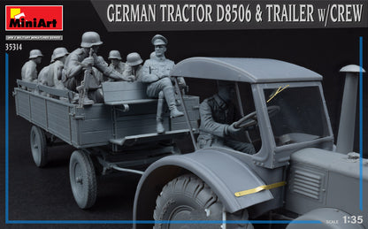 MiniArt 1/35 Military - German Tractor D8506 with Trailer & Crew - 35314