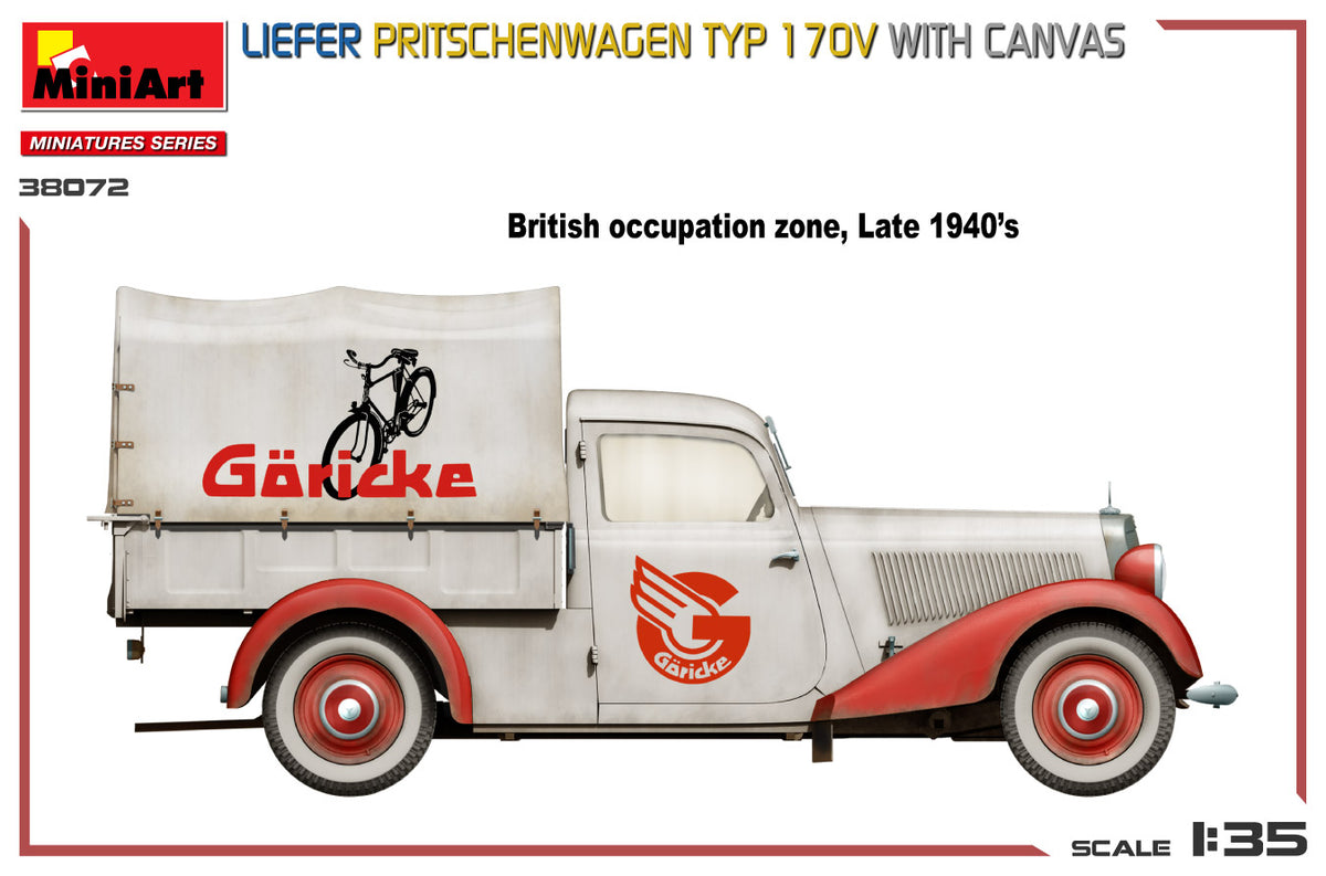 MiniArt 1/35 Military - Liefer Typ170V Pritschenwagen with Canvas - 38072