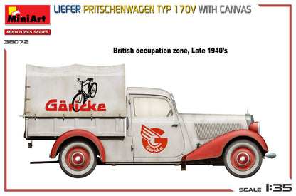 MiniArt 1/35 Military - Liefer Typ170V Pritschenwagen with Canvas - 38072