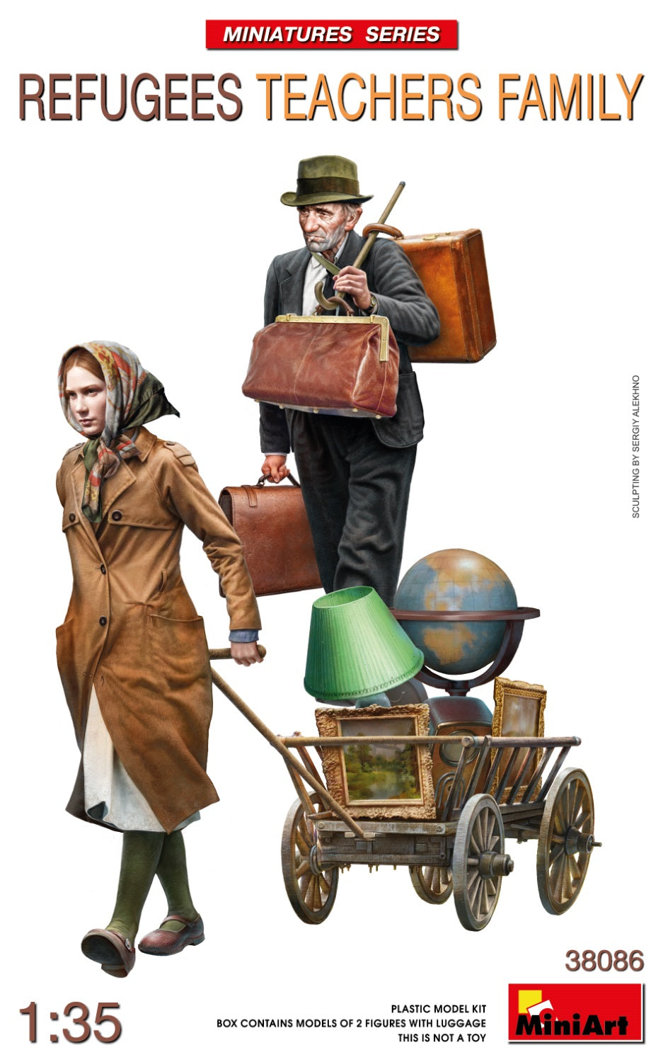 MiniArt Refugees, Teachers Family - 38086 box art