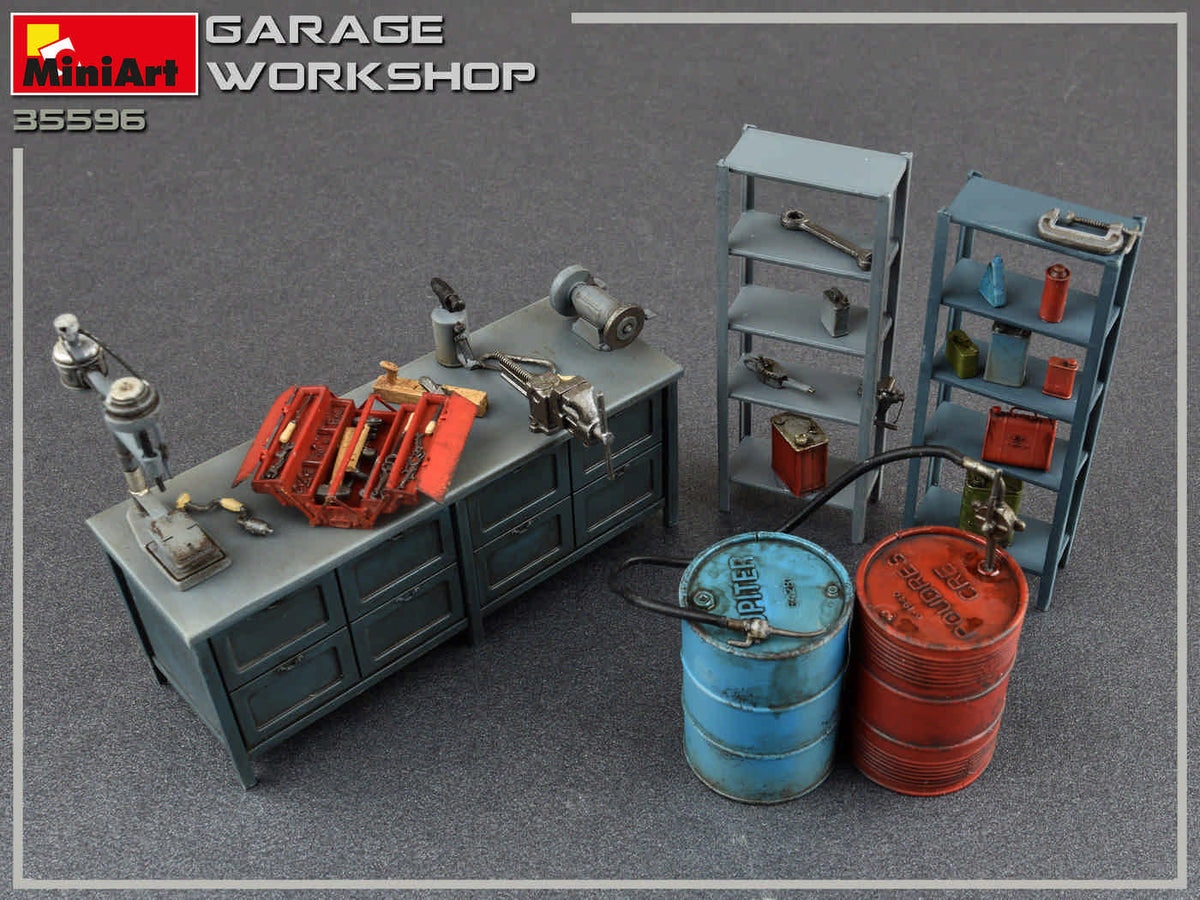 MiniArt 1/35 Accessories - Garage Workshop - 35596