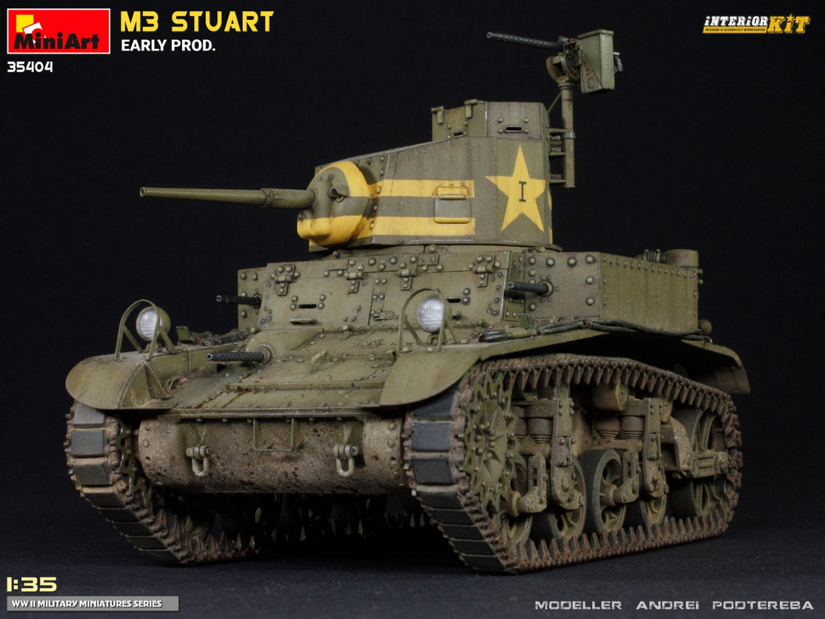 MiniArt 1/35 Military - M3 Stuart Early Prod, Interior Kit - 35404