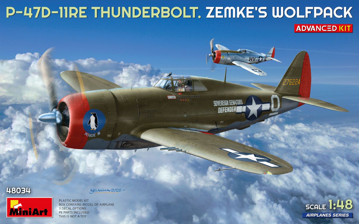 MiniArt P-47D-11RE Thunderbolt, Zemke's, AdvKit - 48034 box art