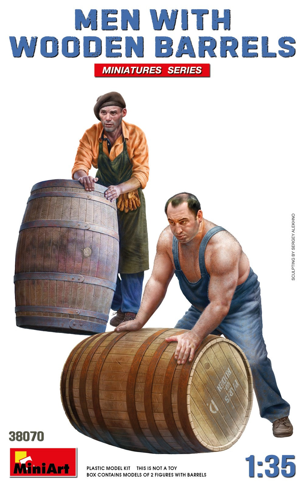 MiniArt Men with Wooden Barrels - 38070 box art