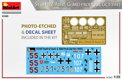 MiniArt 1/35 Military - StuH 42 Ausf.G Mid Prod (Jul-Oct 1943) - 35385