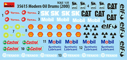 MiniArt 1/35 Accessories - Modern Oil Drums (200l) - 35615
