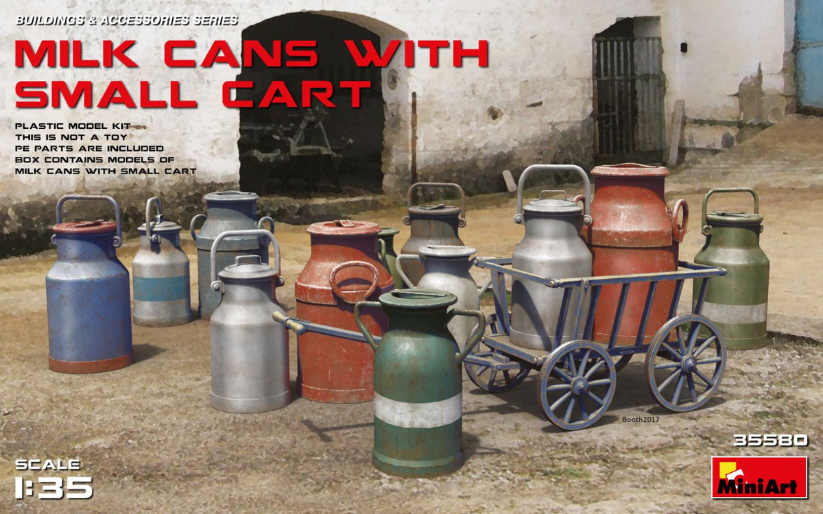 MiniArt Milk Cans with Small Cart - 35580 box art