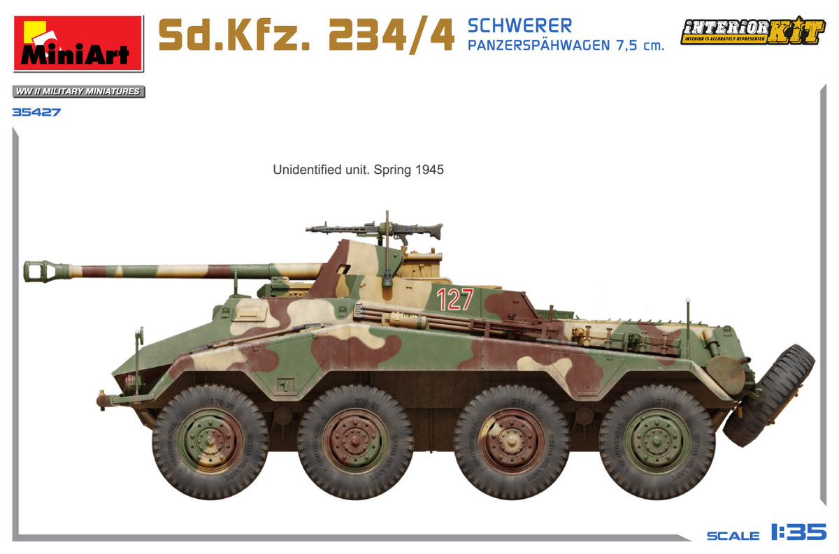 MiniArt 1/35 Military - Sd.Kfz. 234/4 Schwerer Panzerspahwagen 7.5 - 35427
