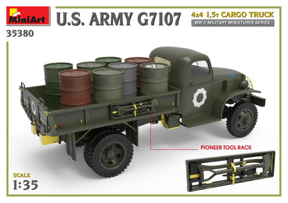 MiniArt 1/35 Military - U.S. ARMY G7107 4X4 1,5t CARGO TRUCK - 35380